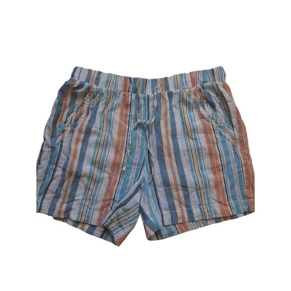 Briggs New York Multicolor Striped High Waist Shorts - Picture 1 of 9